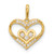 14k Polished CZ Heart Pendant - YC-6A946C28-7078