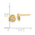 14k Polished CZ Love Knot Post Earrings - YE-E8F8CCB6-7251