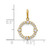 14k Polished CZ Open Circle Pendant