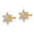 14k Polished CZ Snowflake Post Earrings