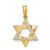 14k Polished CZ Star of David Pendant
