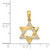 14k Polished CZ Star of David Pendant