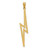 14k Polished D/C Lightning Bolt Pendant