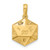 14K Polished D20 Twenty-sided Dice Pendant