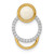 14k Polished Diamond & Opal Circle Chain Slide