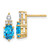 14K Polished Diamond and Blue Topaz Twisted Post Earrings