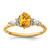 14K Polished Diamond and Citrine Twisted Ring