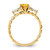 14K Polished Diamond and Citrine Twisted Ring