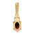 14K Polished Diamond and Garnet Twisted Chain Slide