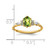 14K Polished Diamond and Peridot Twisted Ring