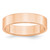 10k Rose Gold 5mm Lightweight Flat Wedding Band Size 10.5