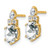 14K Polished Diamond and White Topaz Twisted Post Earrings