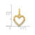 14K Polished Diamond Beaded Heart Pendant
