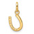 14k Polished Diamond Beaded Horseshoe Pendant