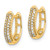 14k Polished Diamond Hinged Hoop Earrings