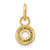 14K Polished Diamond Multi-color CZ Circle Charm