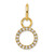14K Polished Diamond Open Circle Charm
