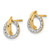 14K Polished Diamond Open Circle Drop Post Earrings