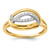 14k Polished Diamond Oval Ring