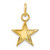 14K Polished Diamond Star Charm