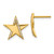 14K Polished Diamond Star Post Earrings