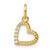 14K Polished Diamond Twisted Heart Pendant