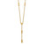 14K Polished Diamond-cut and Beaded 16 Inch Lariat Necklace Plus 2 Inch Extender