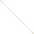 14K Polished Diamond-cut Bead and Chain 9 inch Anklet Plus 0.75 inch Extender