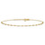 14K Polished Diamond-cut Bead and Chain 9 inch Anklet Plus 0.75 inch Extender
