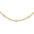 14K Polished Diamond-cut Beads and Mesh Chain 17 inch Necklace
