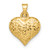 14k Polished Diamond-cut Large Puffed Heart Pendant