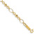14k Polished Diamond-cut Ovals and Donut Beads 7.5 inch Bracelet