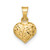 14k Polished Diamond-cut Small Puffed Heart Pendant