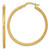 14k Polished Diamond-cut Textured 2.00 x 32mm Tube Hoop Earrings