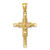 14k Polished Diamond-cut Textured Crucifix Pendant