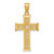 14k Polished Diamond-cut Textured Fancy Pierced Design Cross Pendant - K1-9995FED6-9415