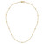 14k Polished Diamond-cut Tiny Puffed Circles 15-Station 18 inch Necklace