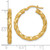 14k Polished Diamond-cut Twisted 3.00 x 25mm Tube Hoop Earrings