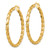 14k Polished Diamond-cut Twisted 3.00 x 40mm Tube Hoop Earrings