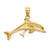 14K Polished Dolphin  and Baby Charm