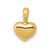 14K Polished Domed Heart Charm