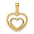 14K Polished Double Heart Pendant - YC-382A4E83-4950
