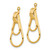 14k Polished Double Teardrop Earring Jackets