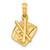 14K Polished Drumsticks and Drum Pendant