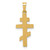14k Polished Eastern Orthodox Cross Pendant - XR-2828586A-3140