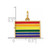 14K Polished Enameled Rainbow Flag Pendant