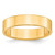 10k Yellow Gold 5mm Lightweight Flat Wedding Band Size 10