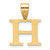 14k Polished Etched Letter H Initial Pendant - YC-06D3C865-1877