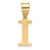 14k Polished Etched Letter I Initial Pendant - YC-F0E7DC7B-7103