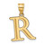 14k Polished Etched Letter R Initial Pendant - YC-0A23A4E7-7316